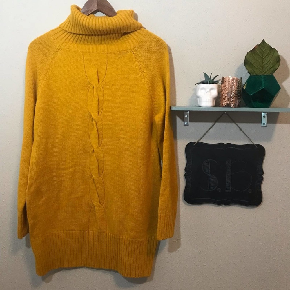 Ruby Rose mustard cowl neck sweater size m